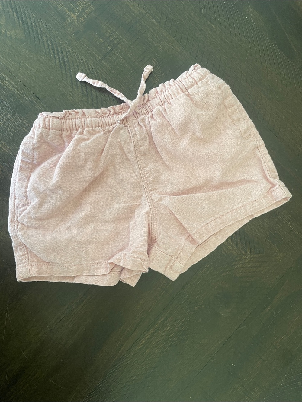 Old Navy Pale Pink Linen-Blend Drawstring Shorts
